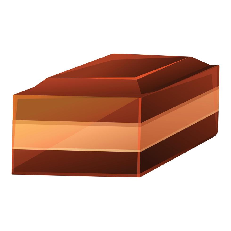 Chocolate sandwich icon, cartoon style vector