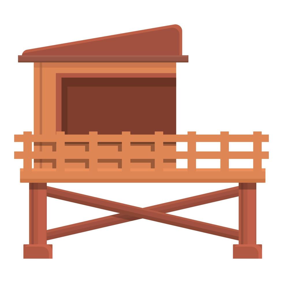 Lifeguard beach house icon cartoon vector. Aid swim vector