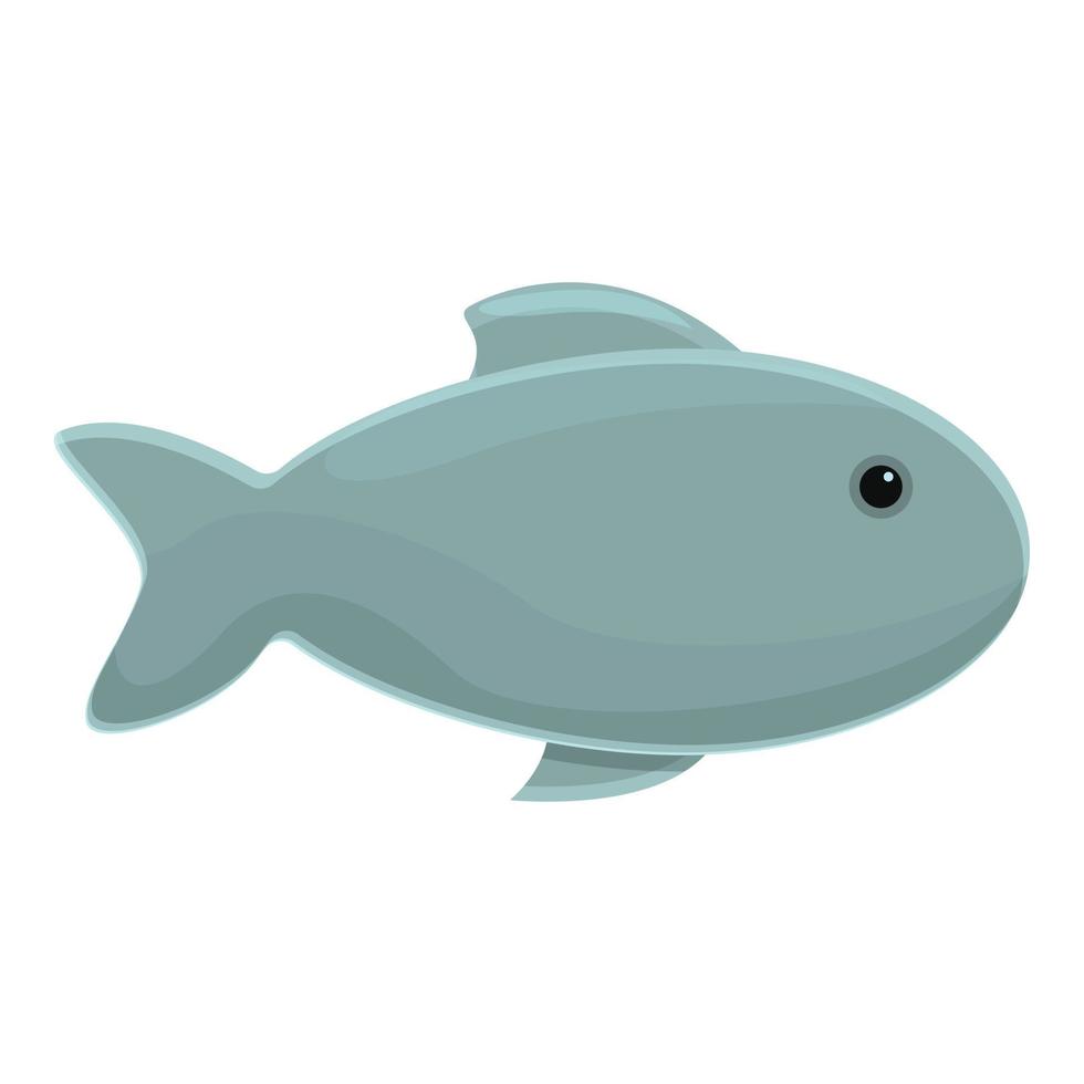 icono de pescado, estilo de dibujos animados vector