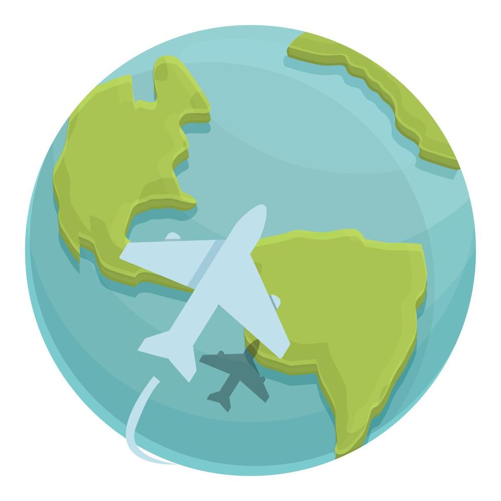 World tourism icon cartoon vector. Globe travel vector