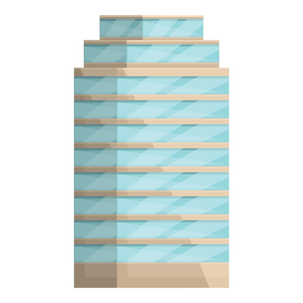 Small multistory icon cartoon vector. House block vector