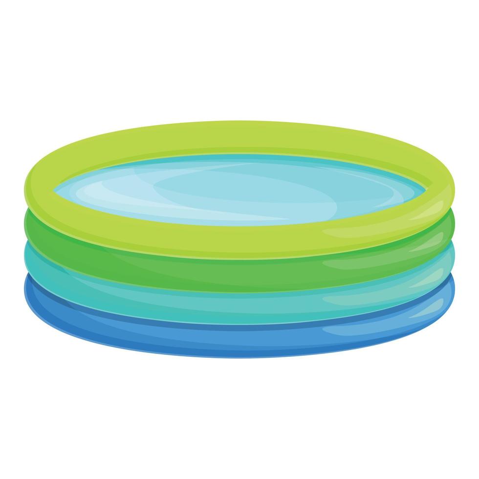 Plastic inflatable pool icon cartoon vector. Float swim vector