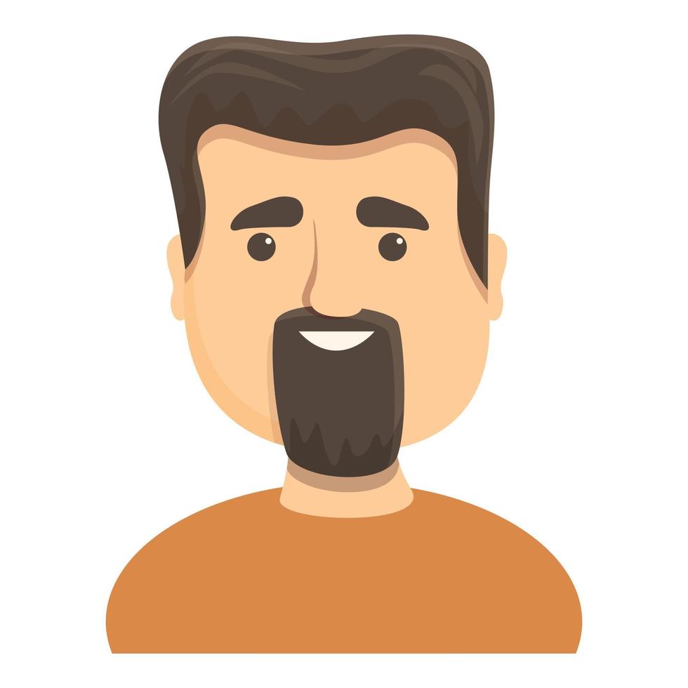 Portrait of mexican with beard icon, cartoon style vector