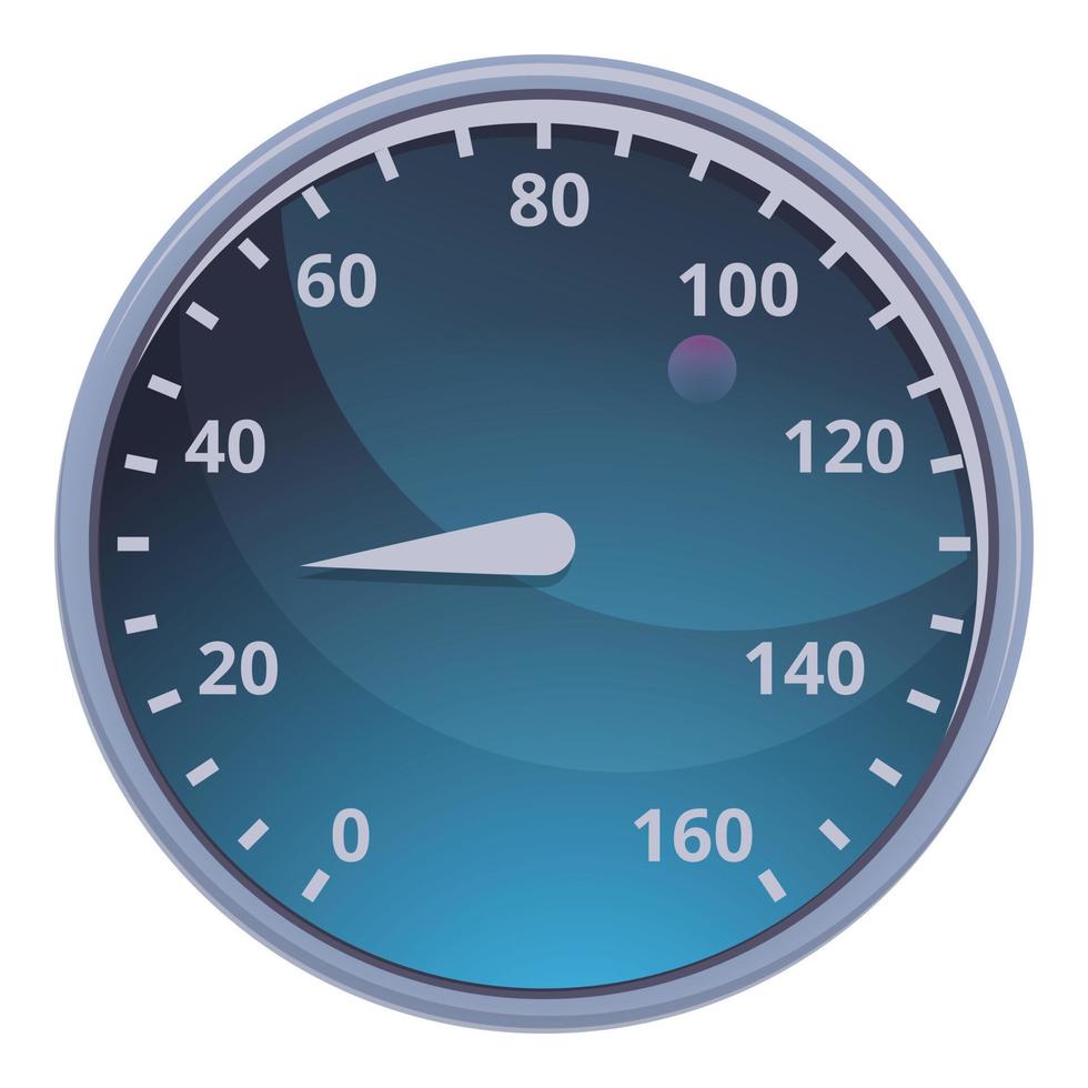 Car mile dashboard icon, cartoon style vector