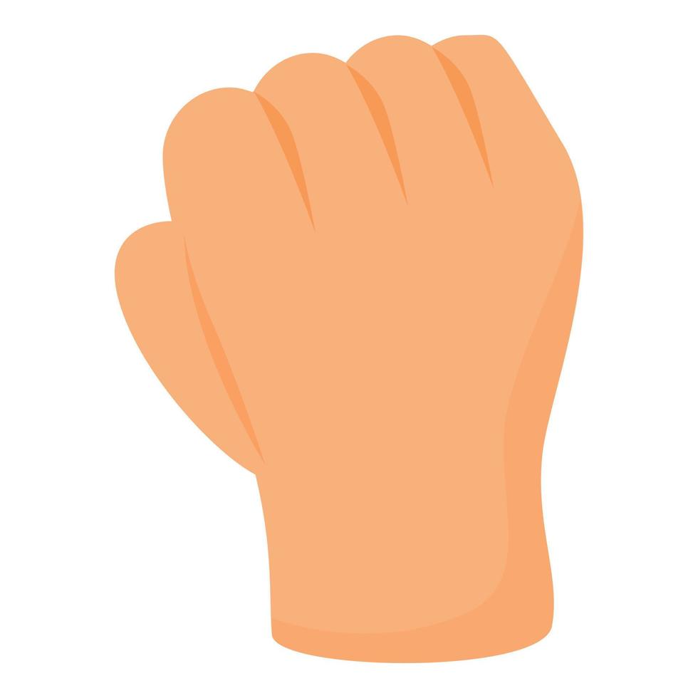 Up fist hand gesture icon, cartoon style vector