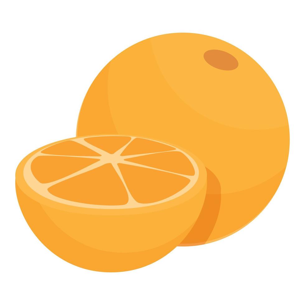 vector de dibujos animados de icono de luteína naranja. comida para los ojos