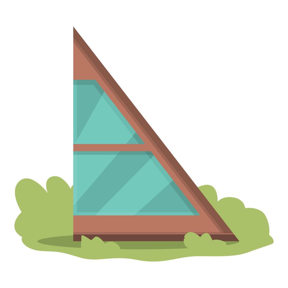 Trip glass glamping icon cartoon vector. Camping house vector