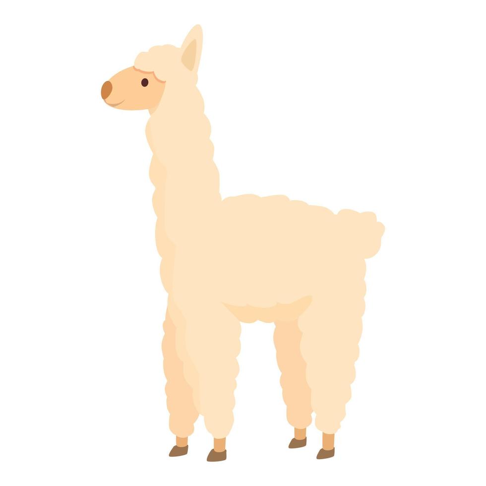 vector de dibujos animados de icono de lama. linda alpaca