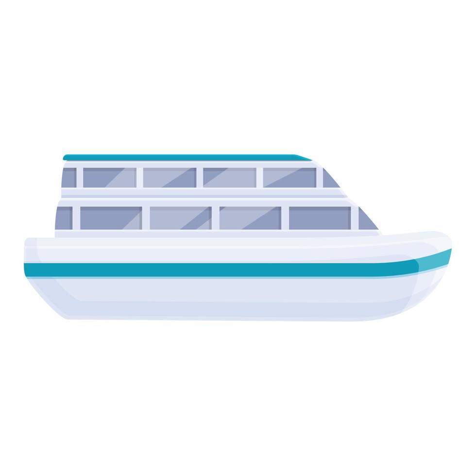 Sea cruise icon, cartoon style vector