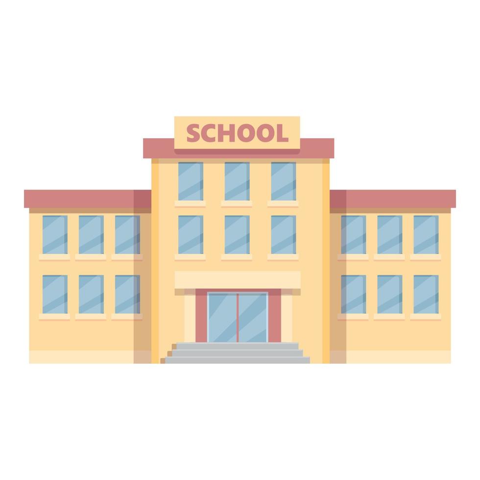 Arab school building icon cartoon vector. Muslim teacher vector