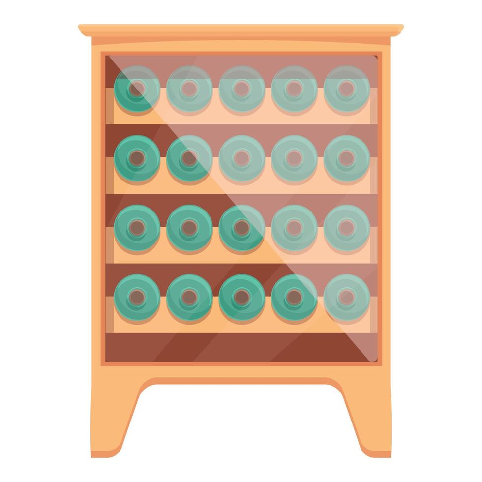 Cocktail cabinet icon cartoon vector. Wine cabinet vector