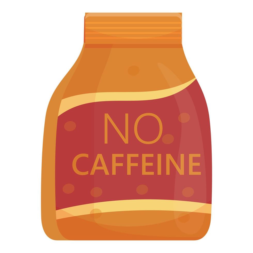 Pack decaf drink icon, cartoon style vector