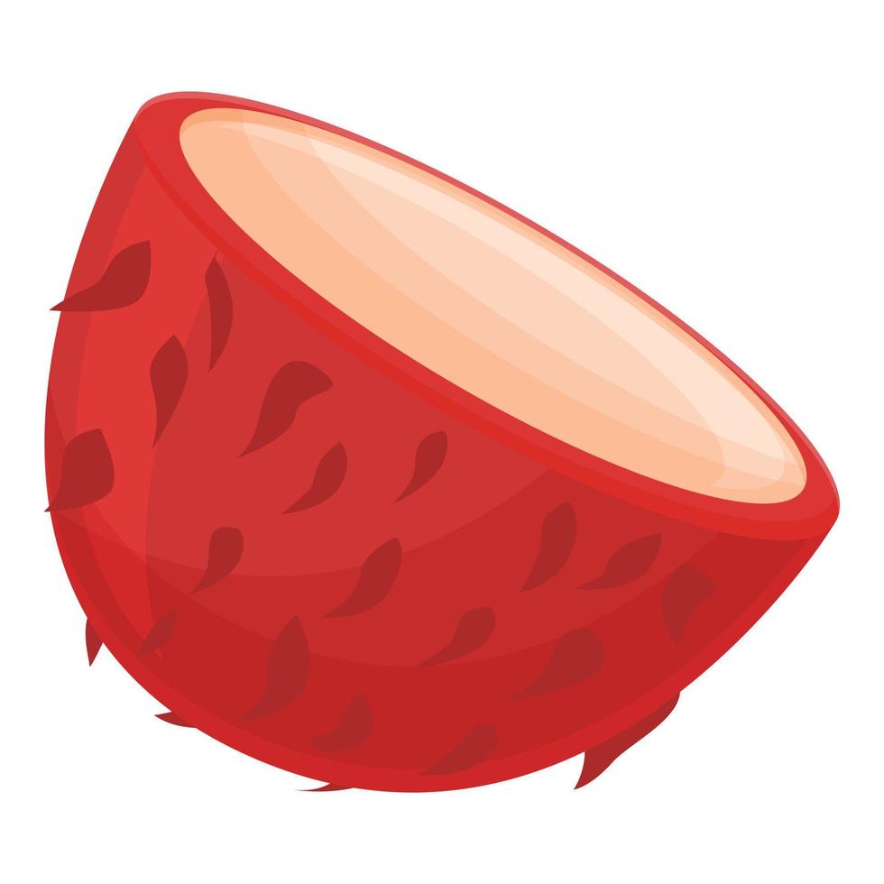 Asia rambutan icon cartoon vector. Tropical fruit vector