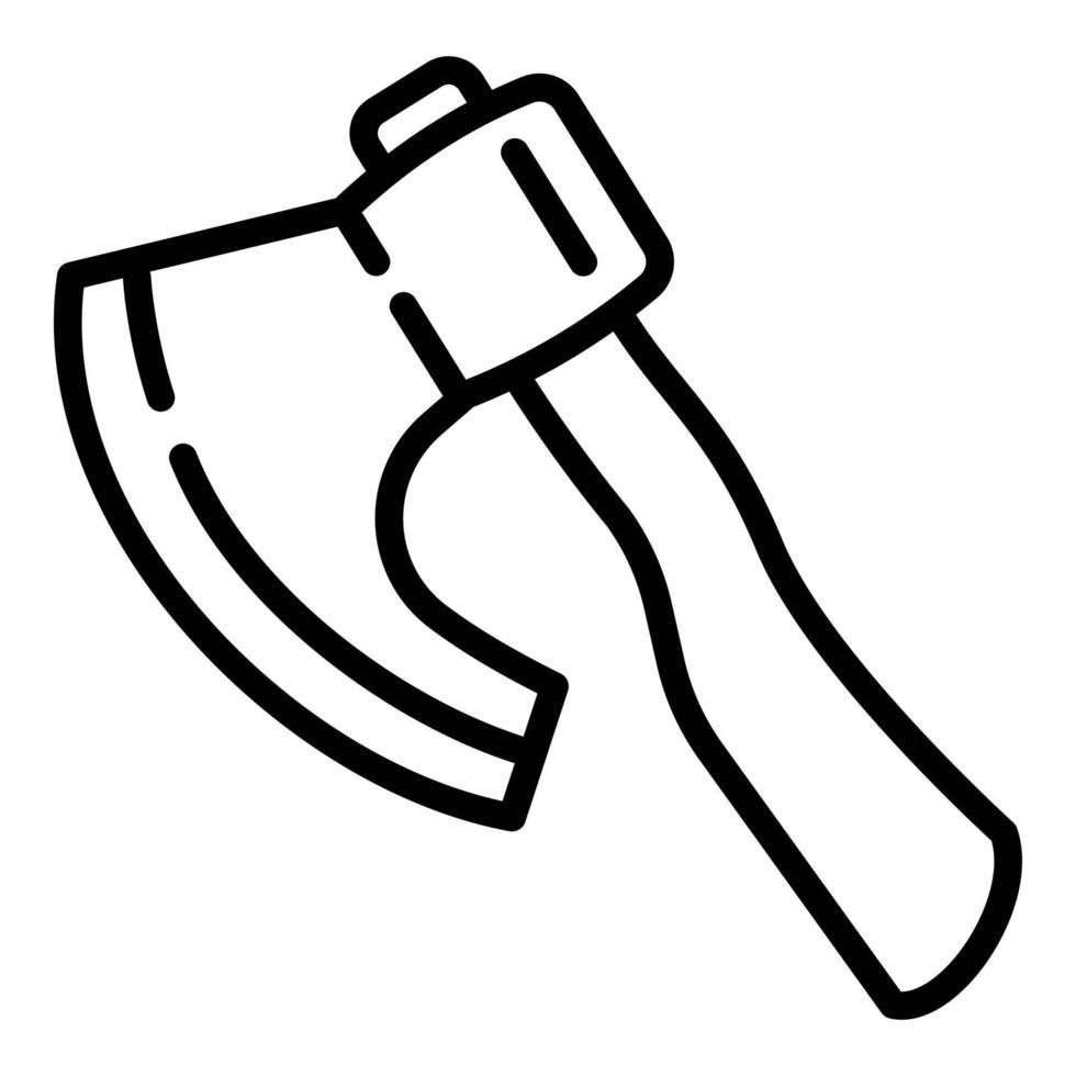 Garden axe icon, outline style vector