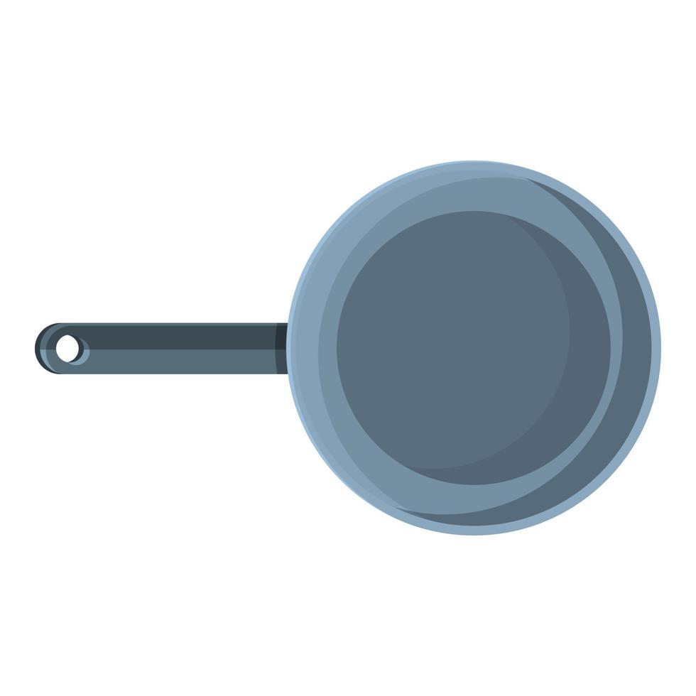 Hiking frying pan icon, cartoon style vector