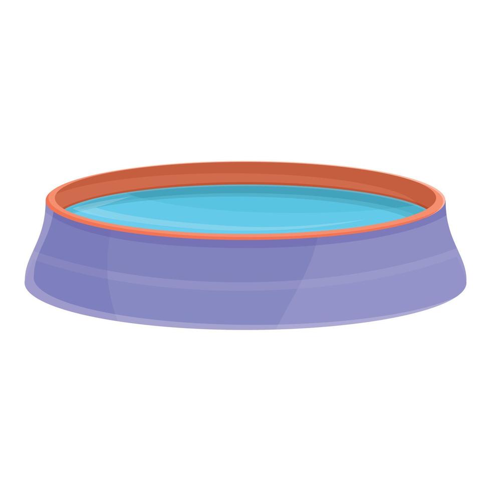 Inflatable pool icon, cartoon style vector
