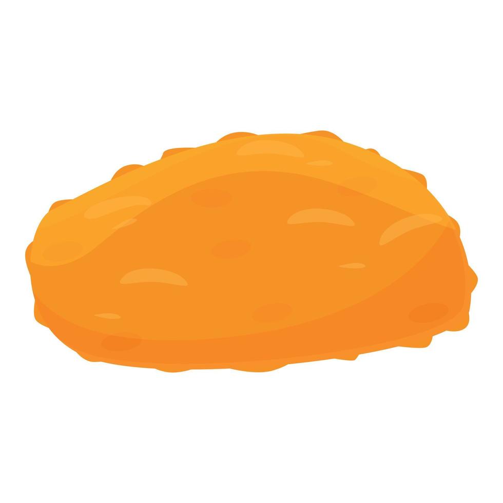 Fast chicken nugget icon cartoon vector. Crispy food vector