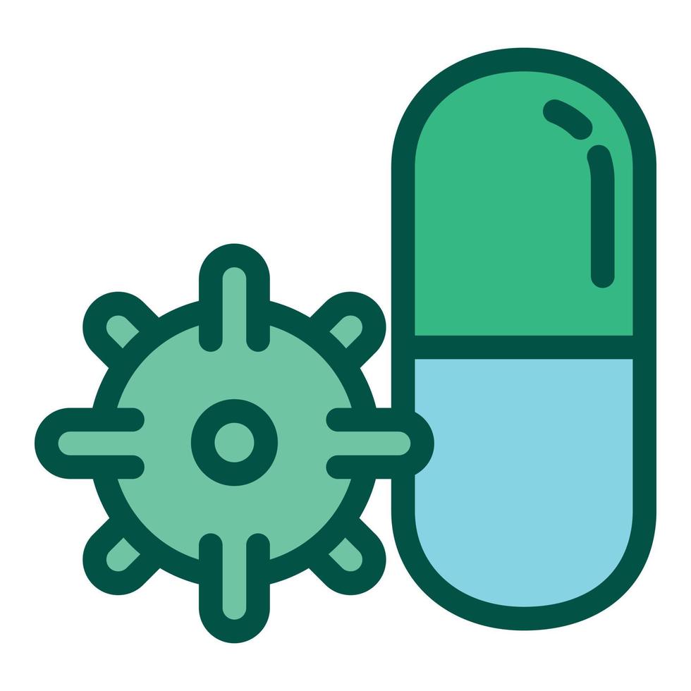 Drug antibiotic icon outline vector. Medicine pharma vector