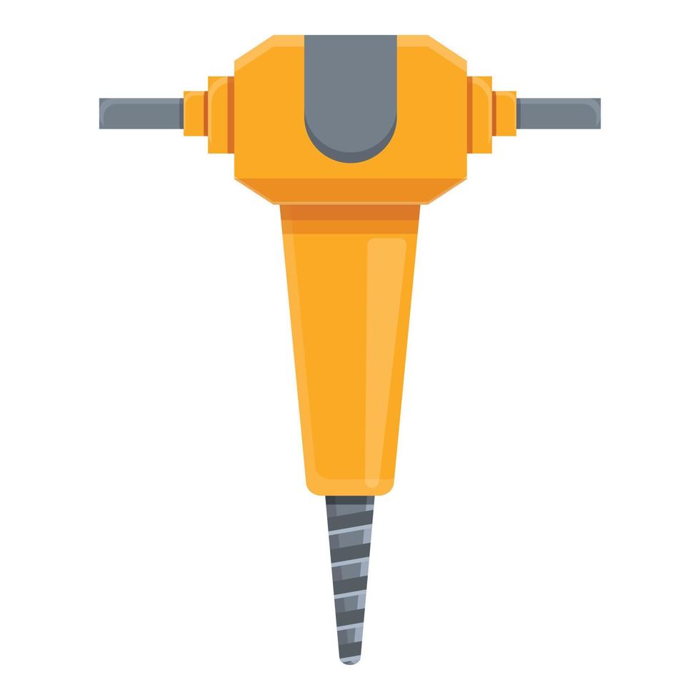 Hammer drill icon, cartoon style vector