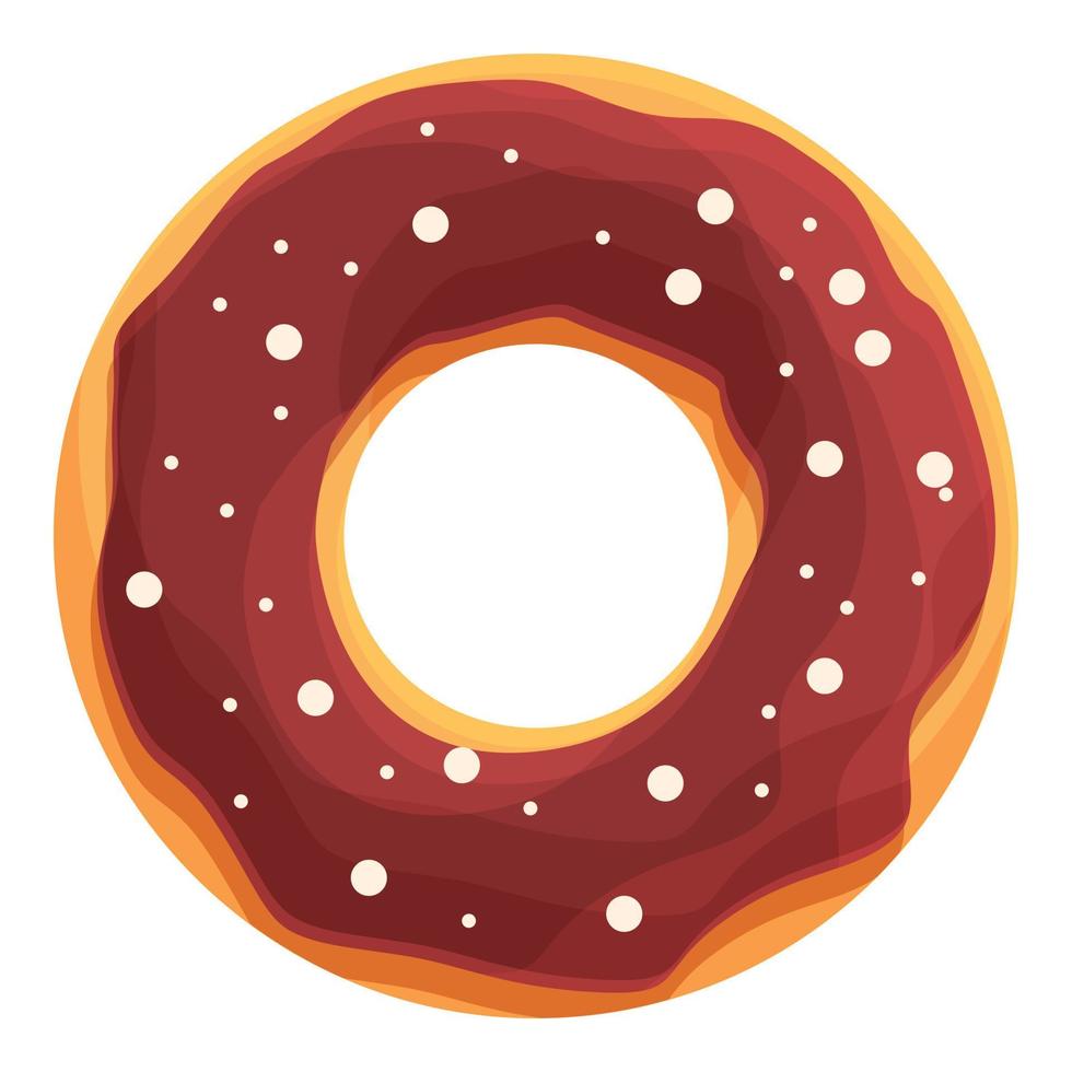 vector de dibujos animados de icono de donut de pastelería. rosquilla de azúcar