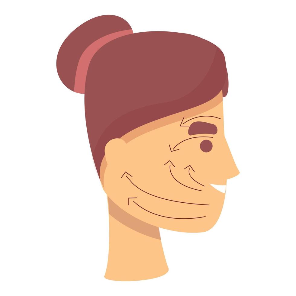 Spa face massage icon cartoon vector. Rose care vector