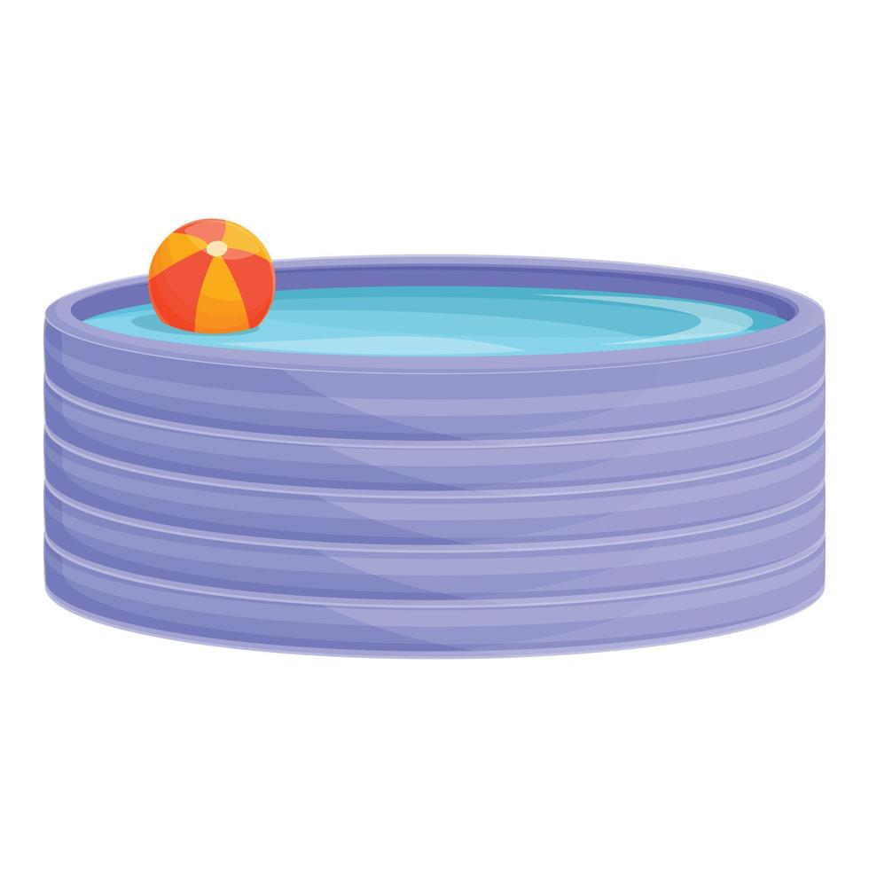 Inflatable pool ball icon cartoon vector. Swim beach vector