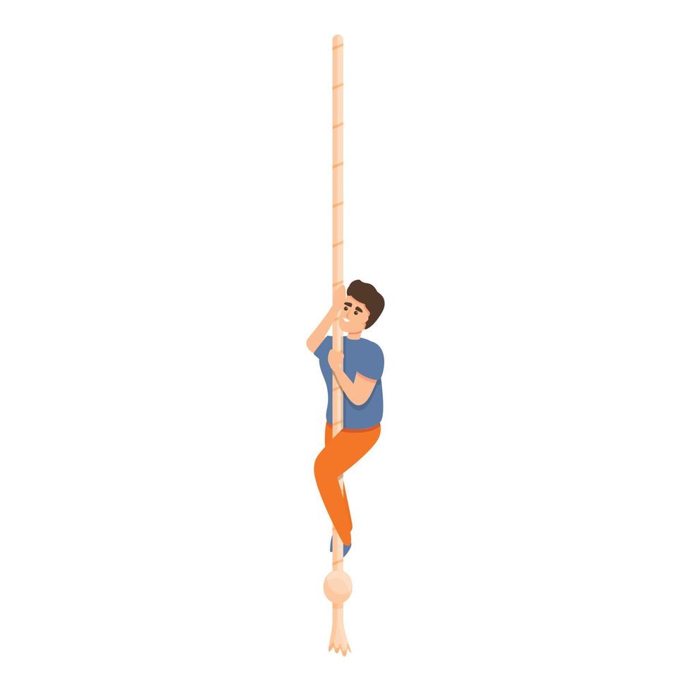 Gym rope icon, cartoon style vector