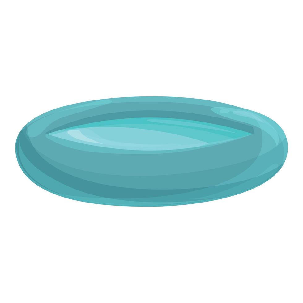 Small inflatable pool icon cartoon vector. Air bed vector