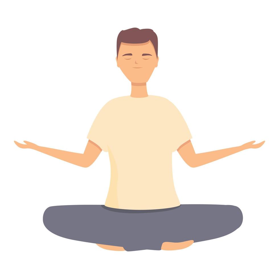 Meditation icon cartoon vector. Noise recession vector