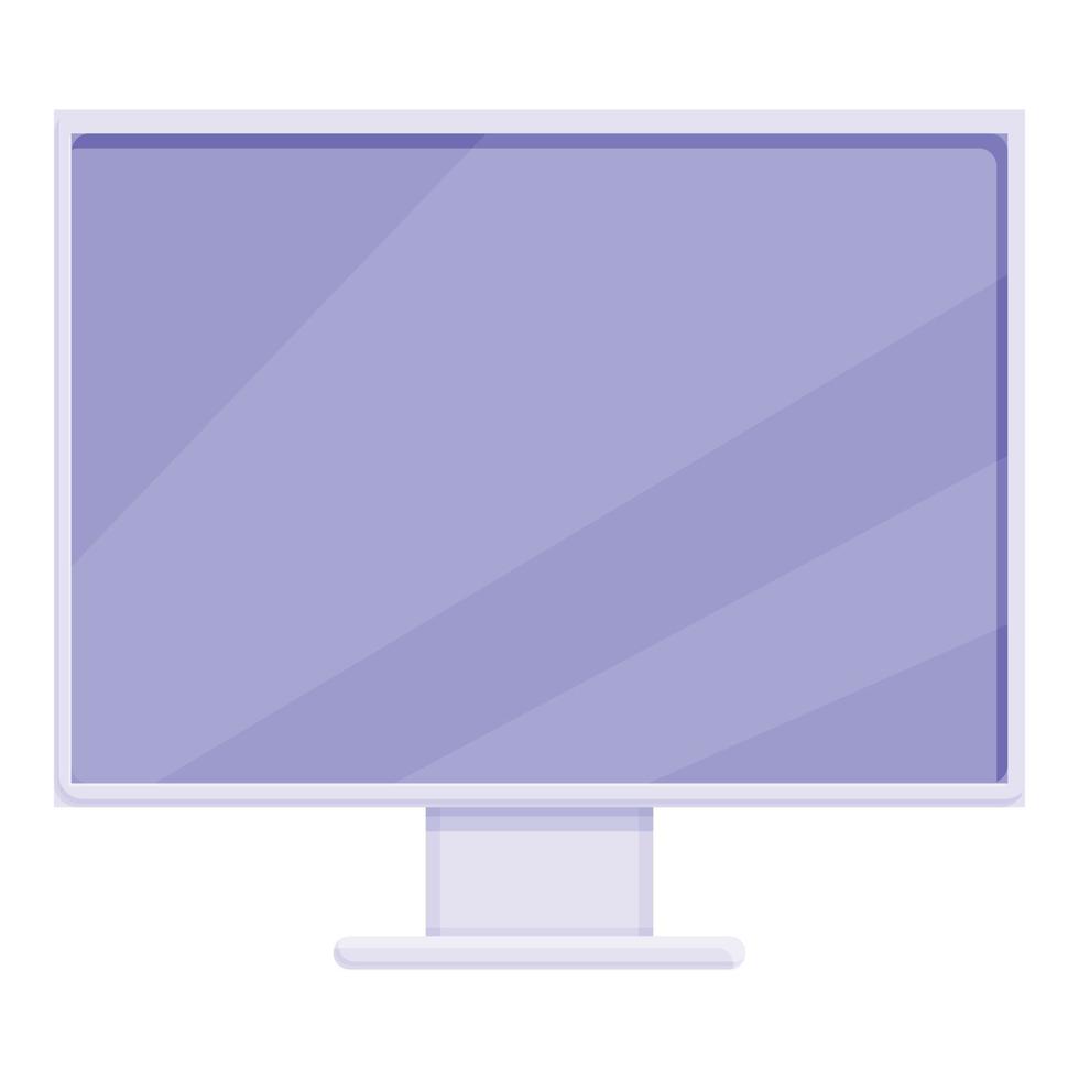 Monitor computer icon, cartoon style vector