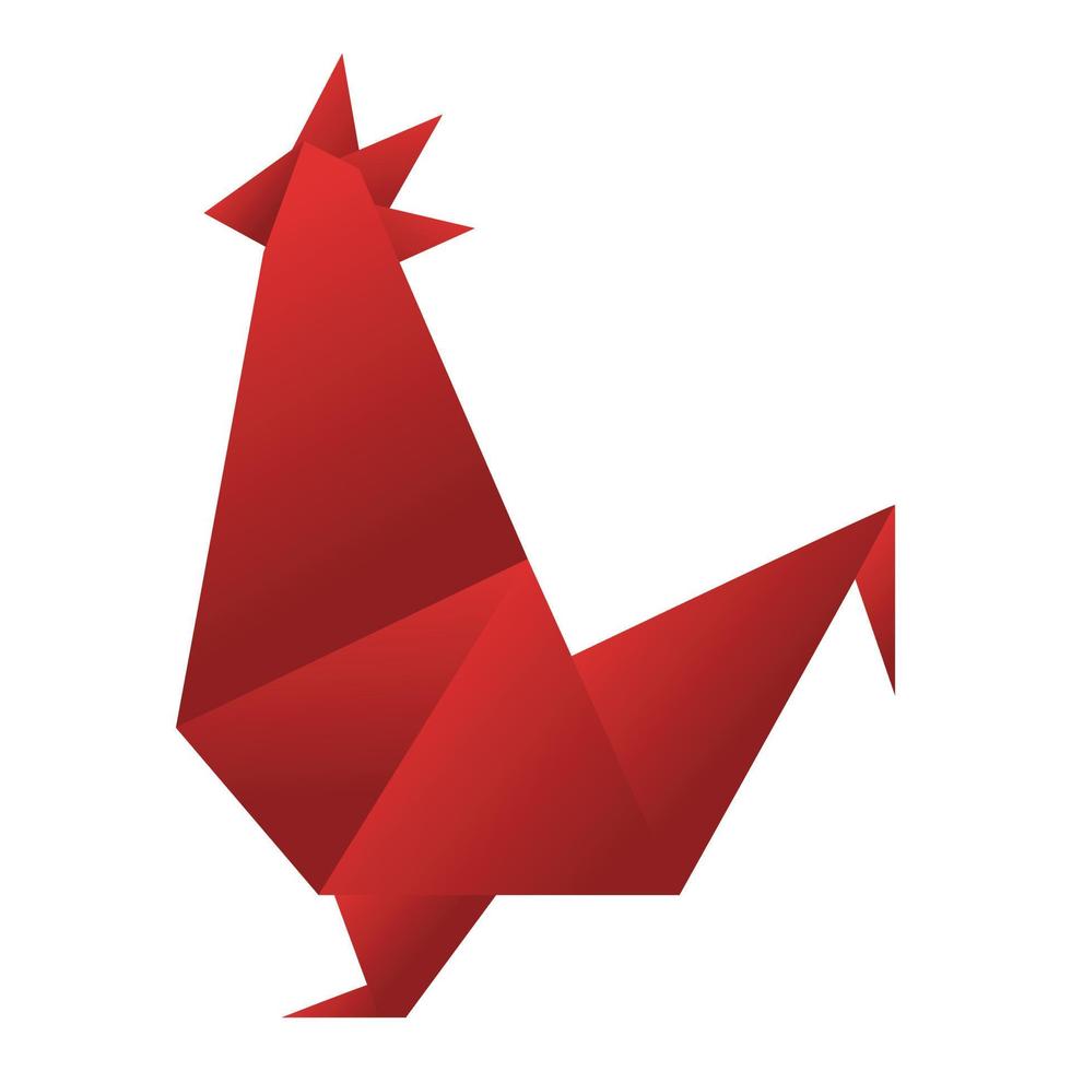 Origami bird icon cartoon vector. Paper art vector