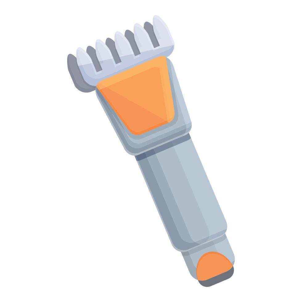 Electric trimmer icon cartoon vector. Farmer tool vector