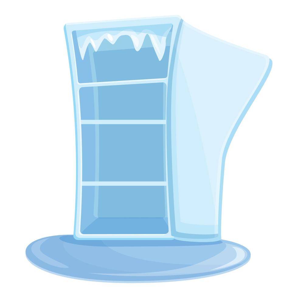 Industrial refrigerator repair icon, cartoon style vector