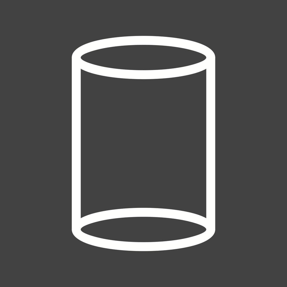 Cylinder Line Inverted Icon vector