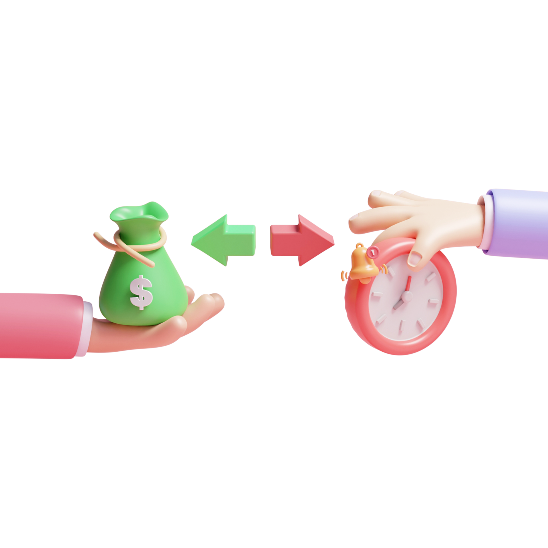 Free Money exchange with holding hand or 3d dollar exchange alert icon