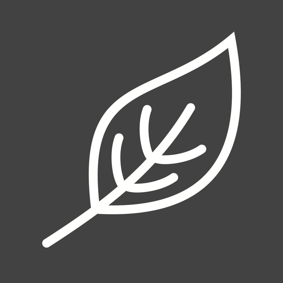 Leaf Line Inverted Icon vector