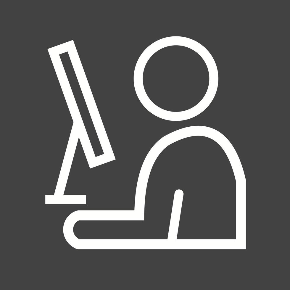 Online Status Line Inverted Icon vector