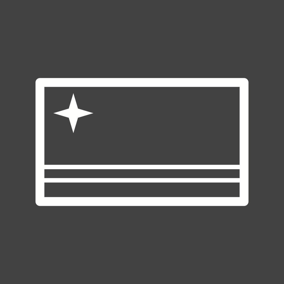 Aruba Line Inverted Icon vector