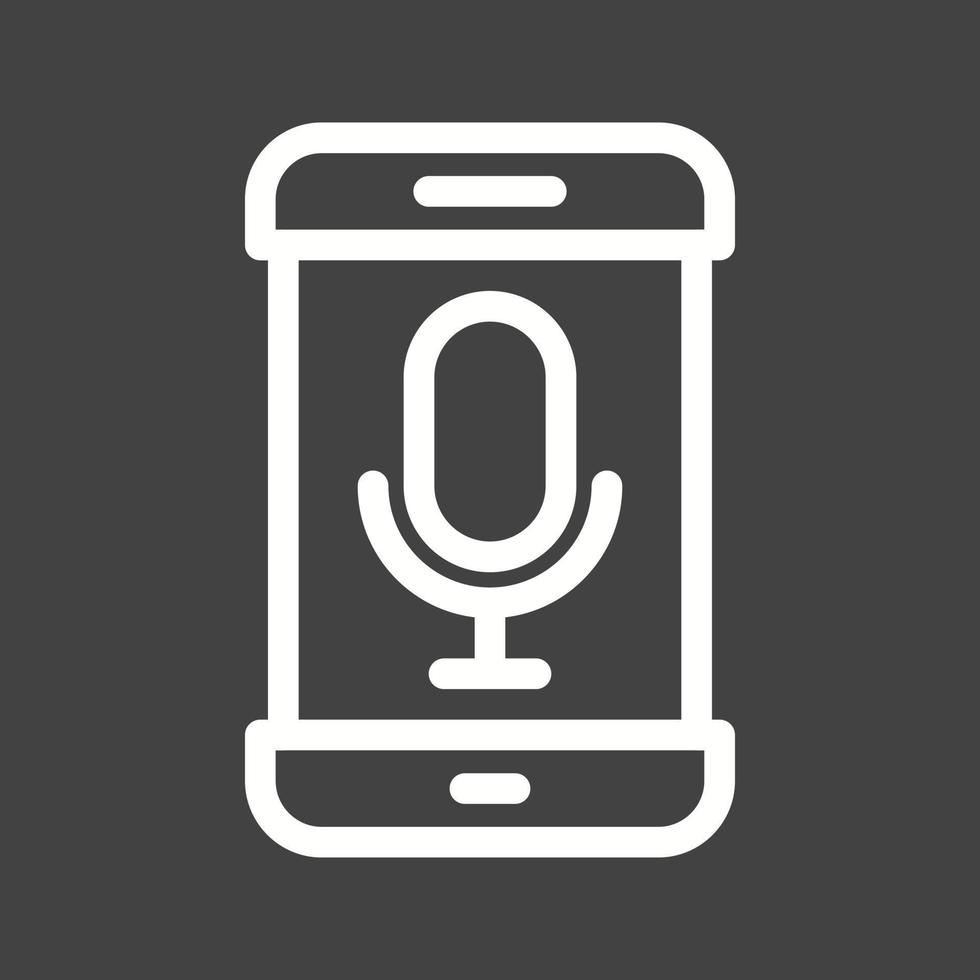 Microphone Line Inverted Icon vector