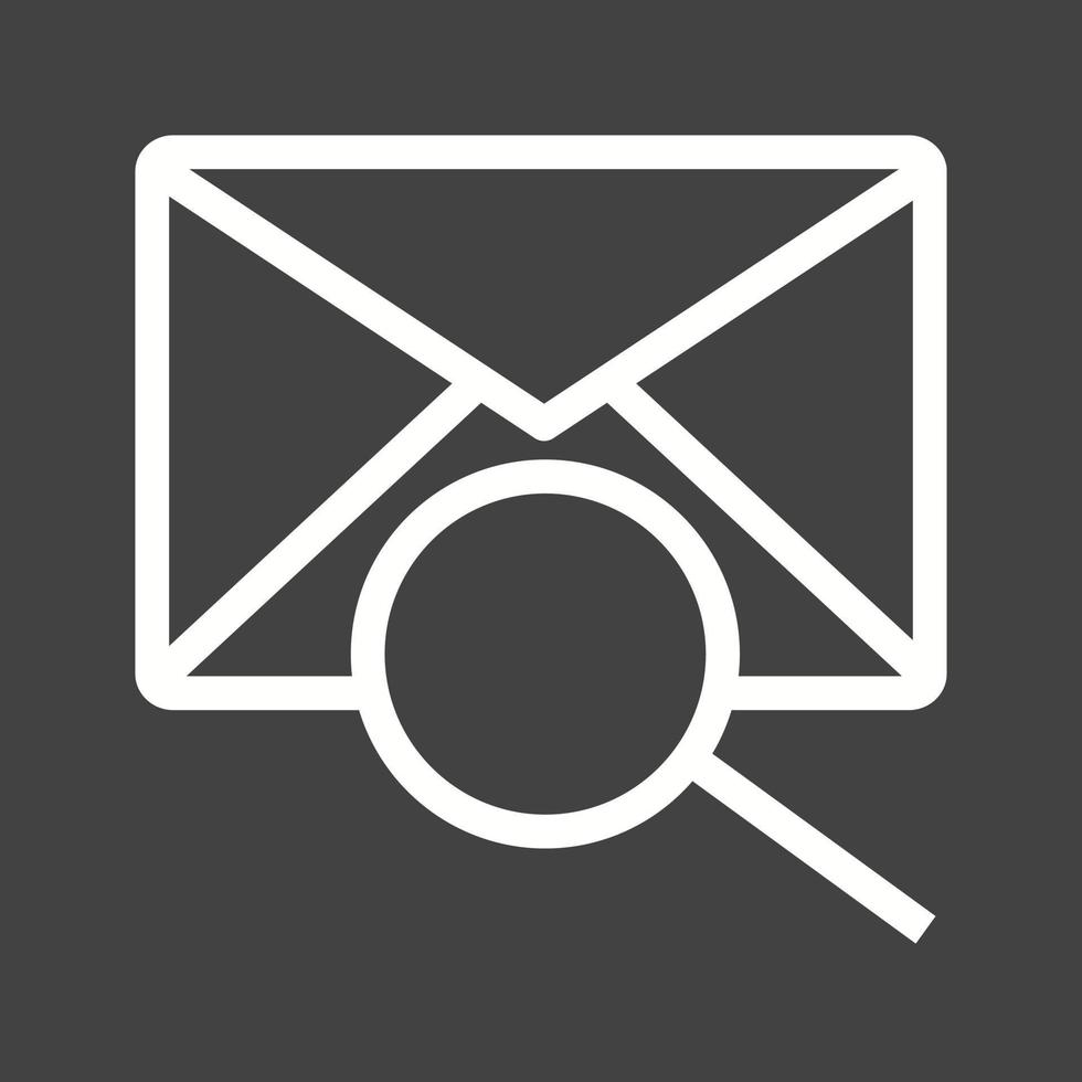 Find Mail Line Inverted Icon vector