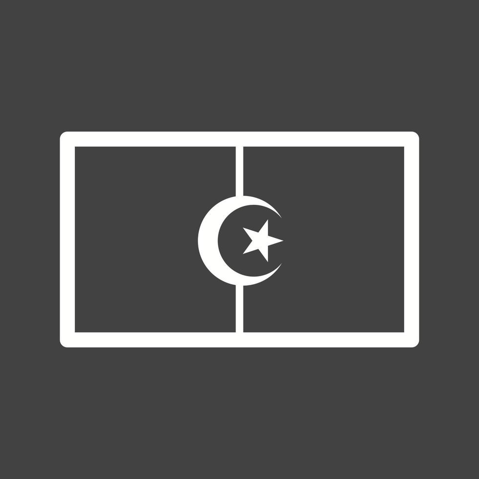 Algeria Line Inverted Icon vector