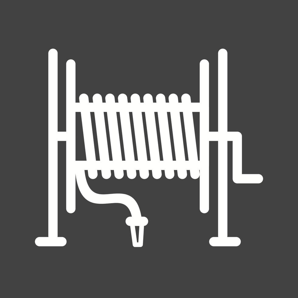 Hose Line Inverted Icon vector