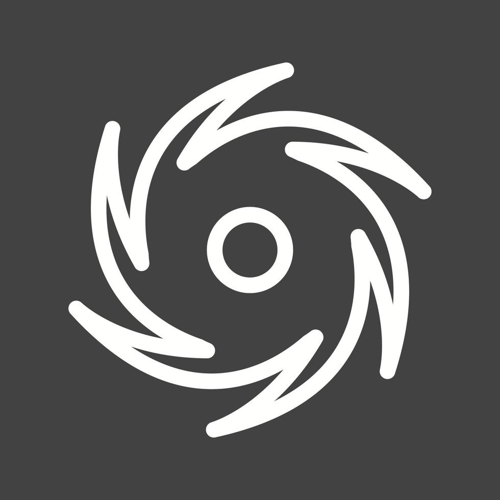 Cyclone Line Inverted Icon vector