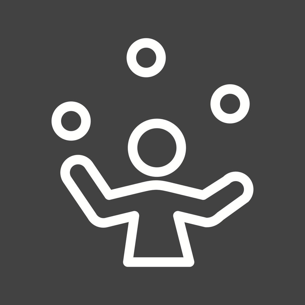 Ball Juggling Line Inverted Icon vector