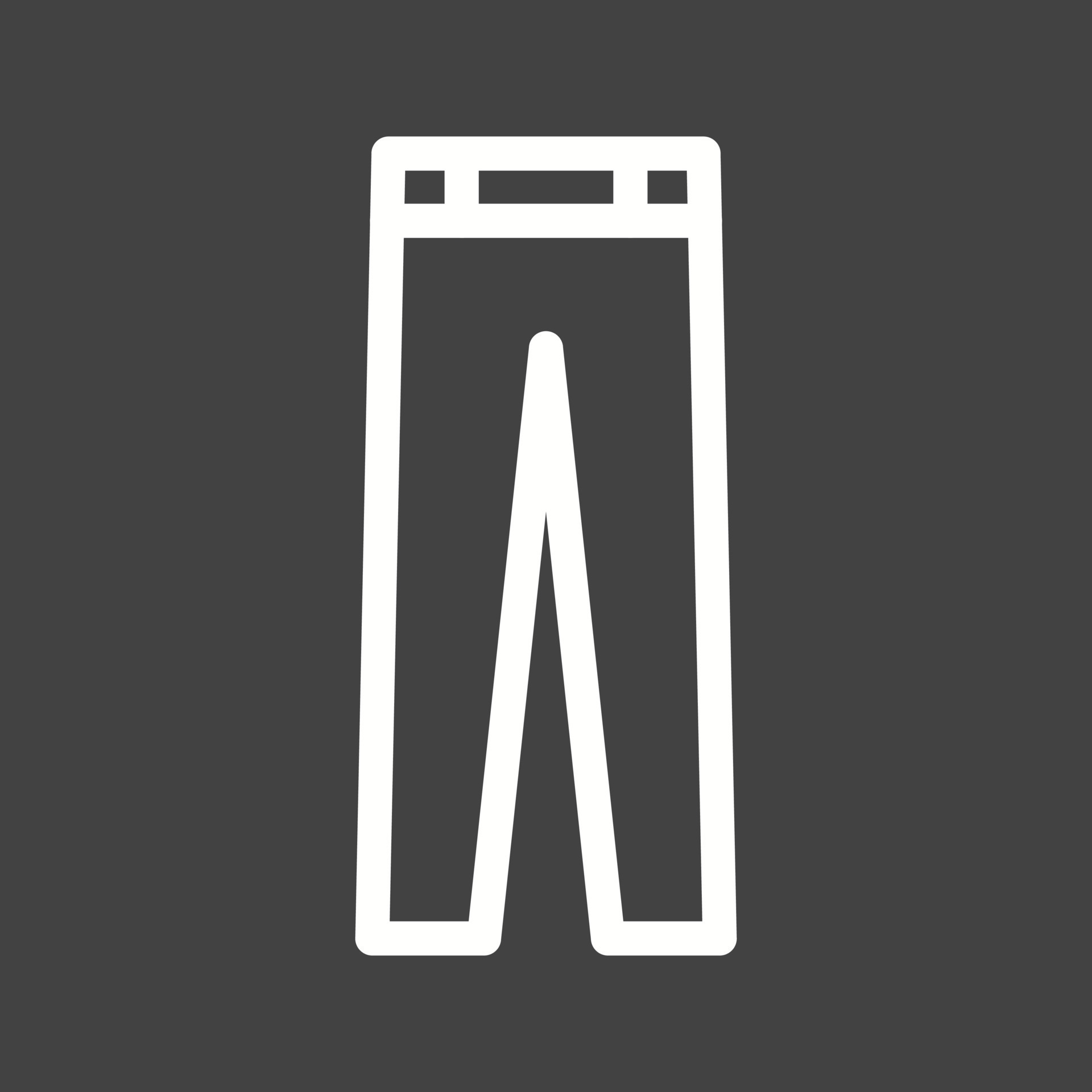 Pants Line Inverted Icon 14343730 Vector Art at Vecteezy