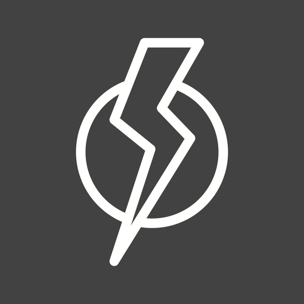 Electric Current Line Inverted Icon vector