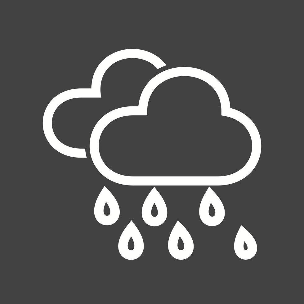 Rain Line Inverted Icon vector