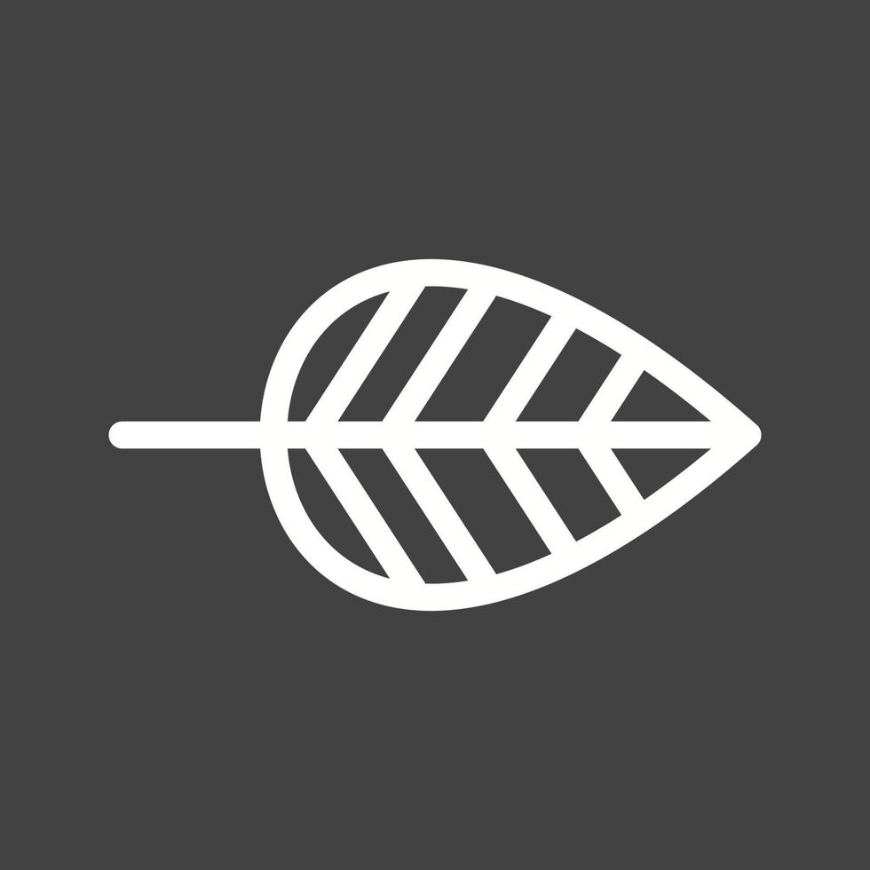 Leaf I Line Inverted Icon vector