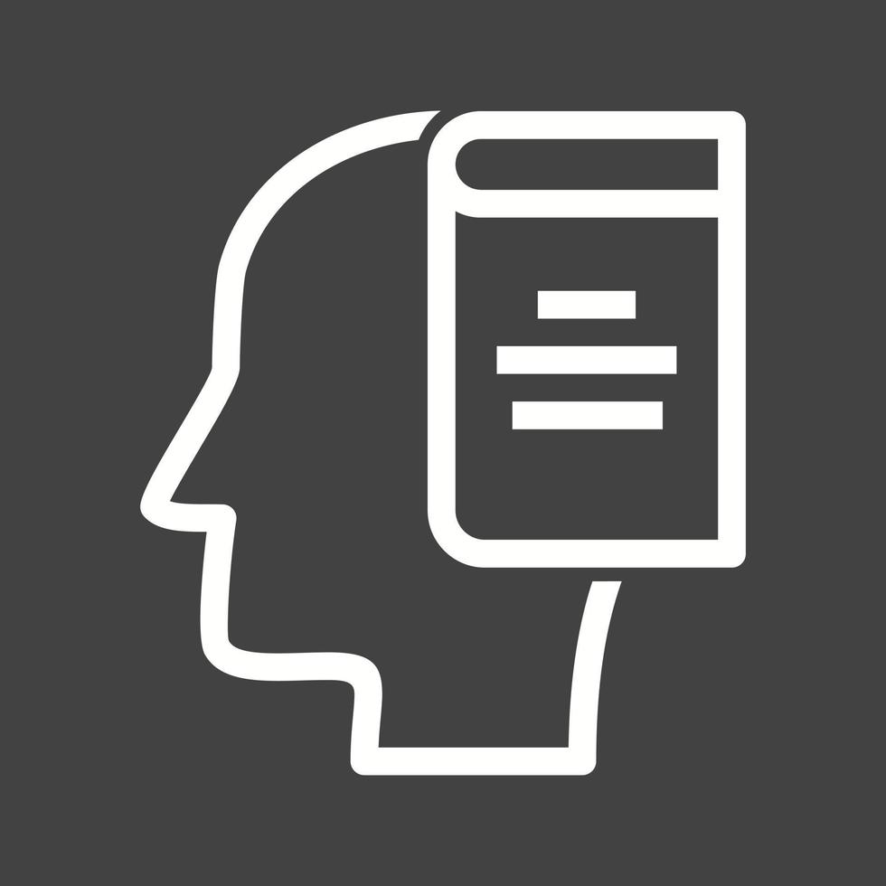 Learning Skills Line Inverted Icon vector