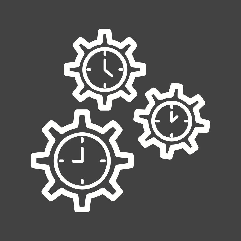 Time Management Line Inverted Icon vector